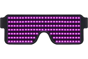 WOWSUN LED Glasses - Light Up Dynamic Party Favor Festival Christmas USB Rechargeable LED Rave Glowing Flashing Glasses