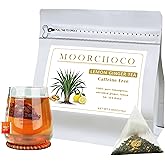 110g/3.9Oz Lemon Ginger Tea Bags, 50 Teabags - Pleasantly Spicy & Warming - Non-GMO - Caffeine-free