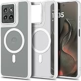 YZB Designed for Motorola Edge-2025 Case, Magnetic [Compatible with MagSafe], Translucent Matte Scratch-Resistant Back, Military-Grade Protection Shockproof Slim Phone Cover, Clear