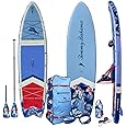 Tommy Bahama Marlin 11’6” 2-in-1 Inflatable Paddle Board/Kayak Package, Includes: Electric Pump, 4-Piece Paddle & Travel Bag