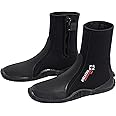 Skyone Neoprene Dive Boots Men Women, Surf Booties Scuba Diving Boots 5MM, Wetsuit Booties Scuba Shoes with Anti-Slip Premium Rubber Sole for Sailing Snorkeling Boating