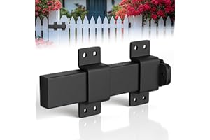 MEEMENG Slide Gate Latch,Heavy Duty Door Latch with Padlock Hole, Adjustable Latch Lock,Fit for Wooden Fences, Barn Door,Fence Gate,Courtyard,Shed Lock, Cabinet,Cottages Farmhouse, Outdoor and Interior Doors