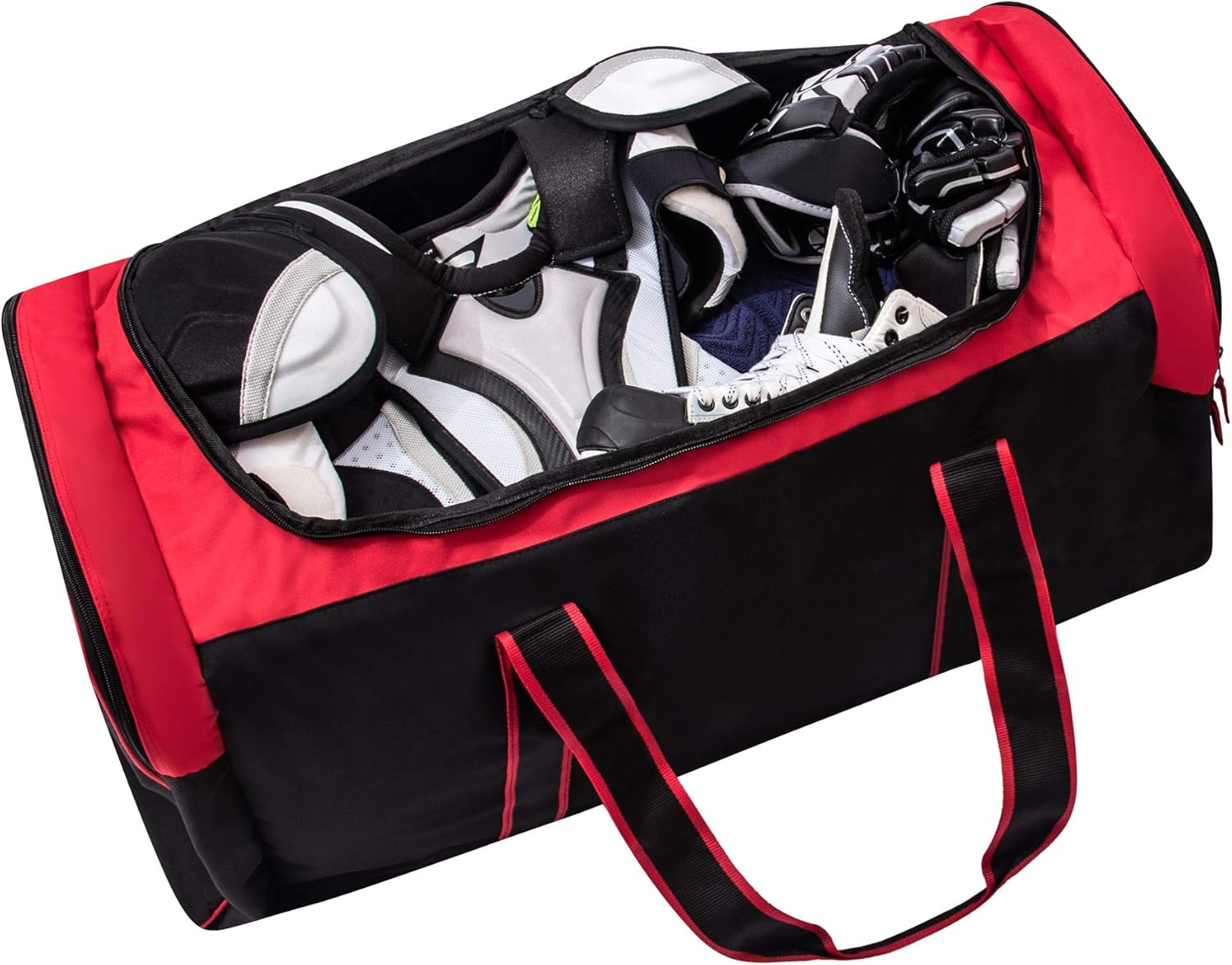  | Jetstream 36 Inch 3-Pocket Hockey Equipment Duffle Bag (Red) | Sports Duffels