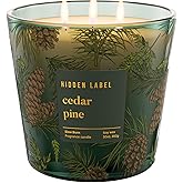 Cedar Pine Scented Candle, 30oz Natural Soy Wax, 3 Wick Large Winter Forest Candle for Home, 100+ Hours Clean Burn, Fresh Cut Christmas Tree Aroma for Holiday Decor, Stress Relief & Gifting