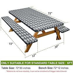 Picnic Table Cover with Bench Covers Camping