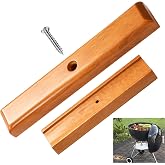 WHMYZHL Wooden Replacement Handle for Weber 22.5" and 18.5" Charcoal Grill | Also Fits Many Similar Grills and Smokers (with Mounting Screws)