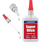 (2-in-1) Super Glue with Brush Applicator&amp;Nozzle,3D Printer Thick Glue 20g | 3000CPS Clear Ca Glue/Anti-clogging cap/Fast Setting/Waterproof/High-Strength/Mess Free Super glue Brush