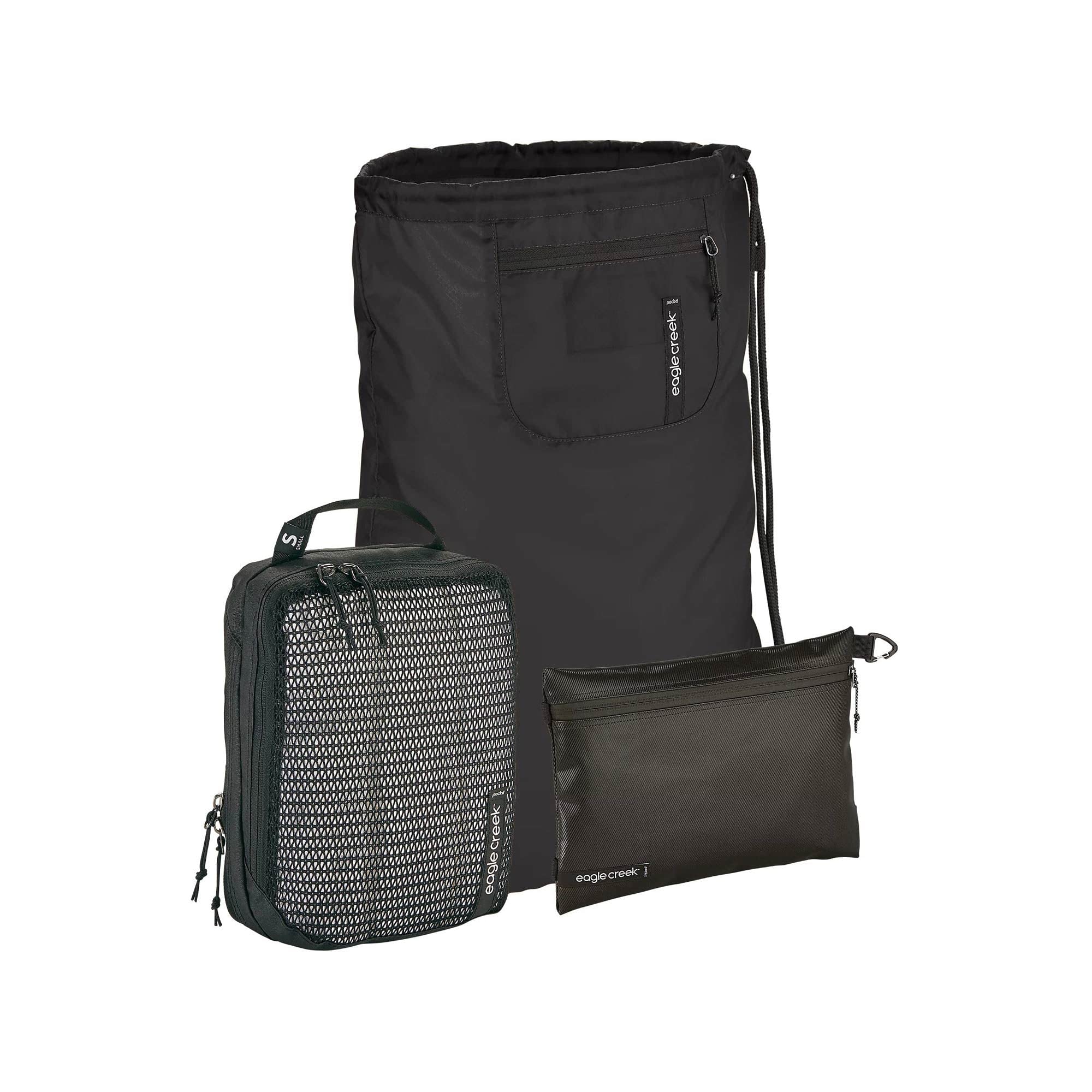 Pack-It 3-Piece Suitcase Organizer Bags Set -Lightweight Laundry Bag, Versatile Clean/Dirty Packing Cube, and Rugged Gear Pouch for Heavy or Wet Gear