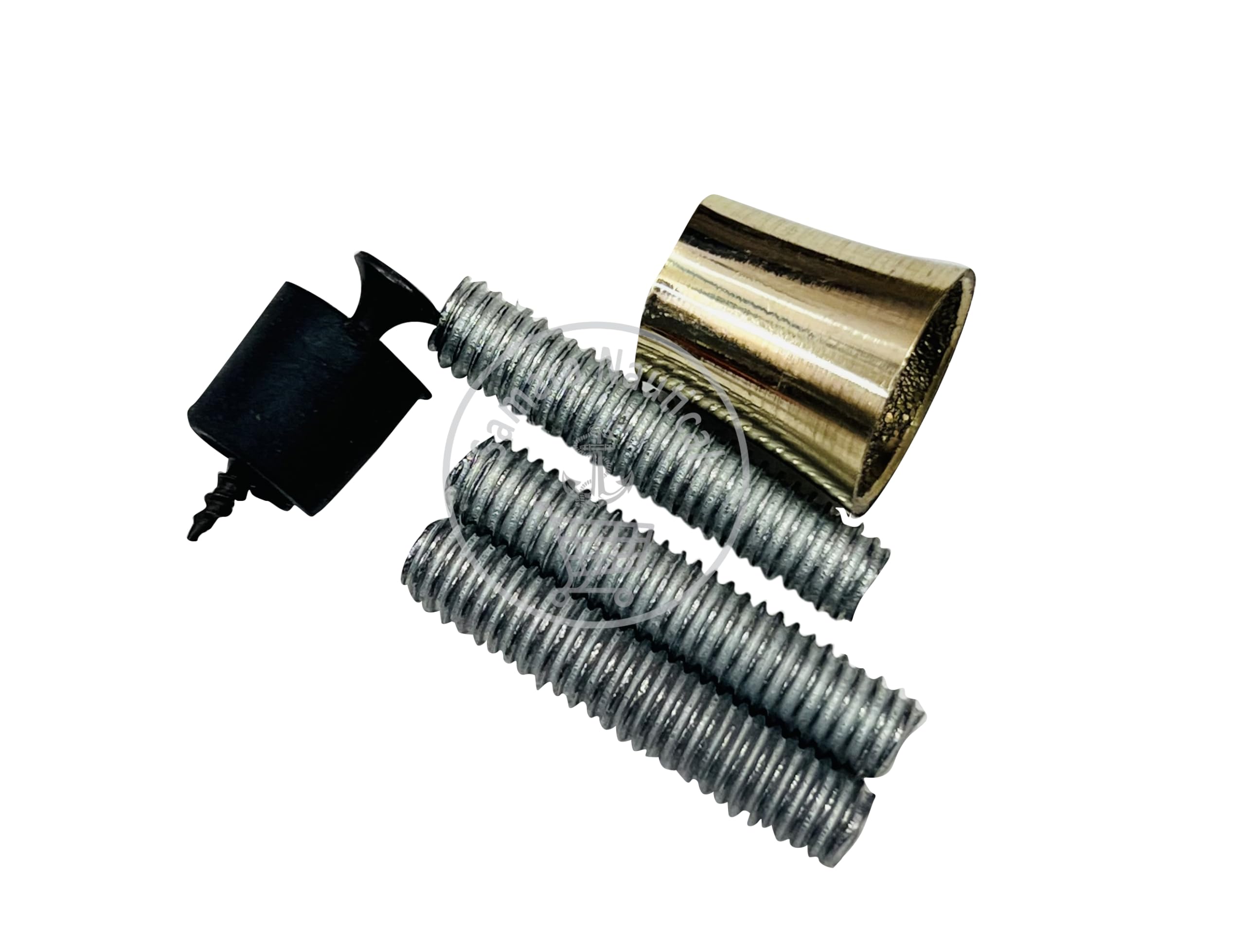 Samara Nautical Medium Cane/Walking Stick Hardware Kit, Golden Tip Set