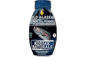 Kodiak Naturals 18oz Wild Alaskan Salmon Oil Formula for Dogs & Cats, a Balanced Blend of Pure Fish Oils with EPA and DHA from Wild-Caught Fish. Support for Skin & Coat, Joints, and Immune Health.