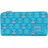 Loungefly x Pokemon Squirtle Faces Faux-Leather Flap Wallet (Blue, One Size)
