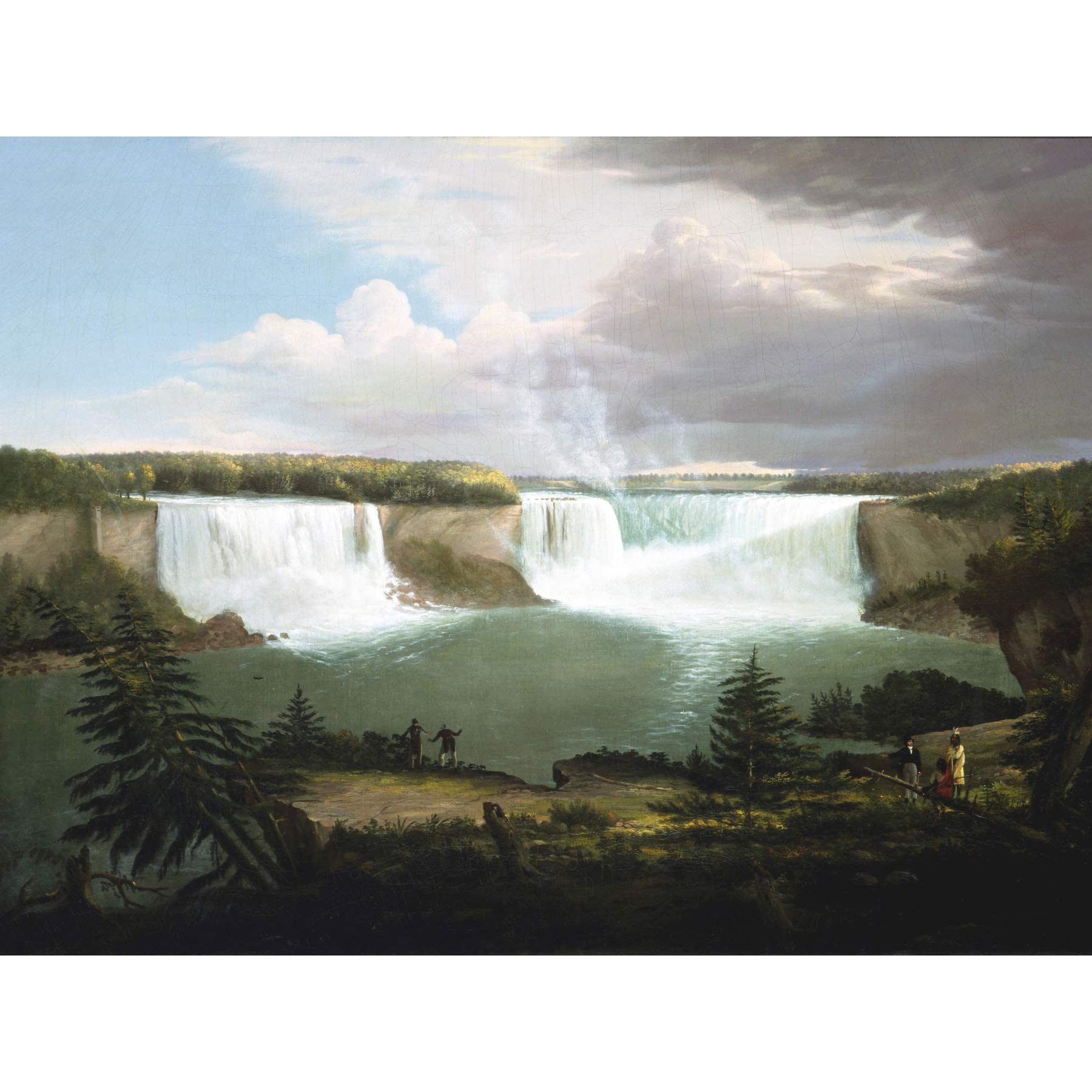 Fisher Niagara Falls Waterfall Painting Large Wall Art Print Canvas Premium Mural