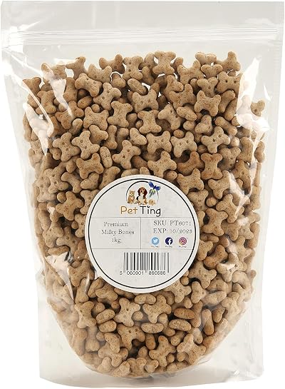 Pet Ting Premium Milky Dog Bone Biscuit 1kg Milky Bones