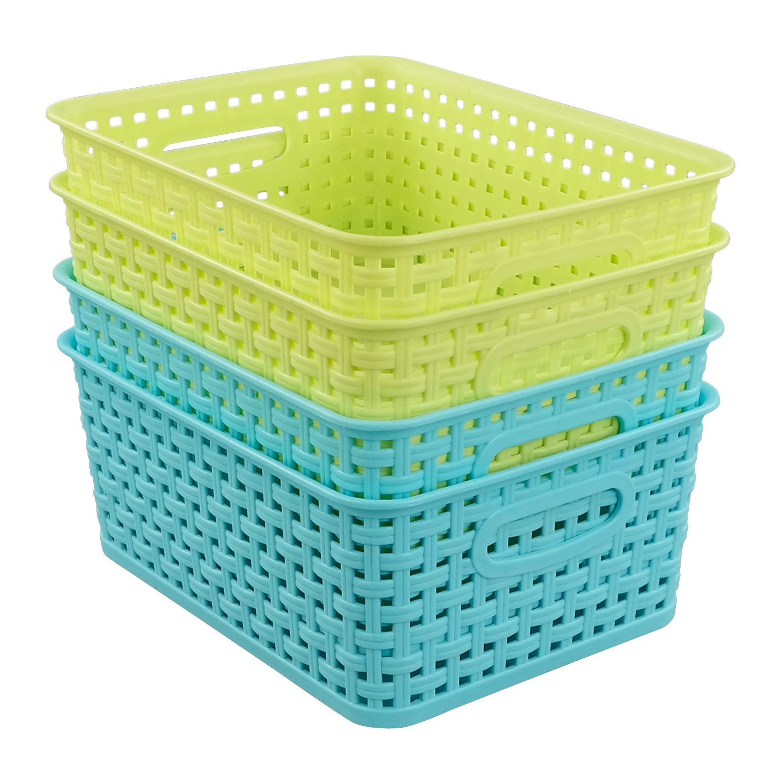 Kekow Plastic Storage Baskets for Bathroom, Beauty and Closets