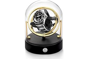 DEWEGER- Orbit Single Watch Winder for Mechanical Watch Quiet Motor Fit Lady Man for Rolex and Most