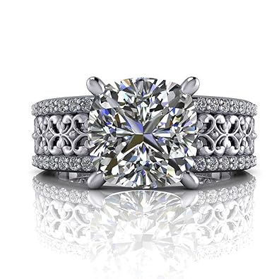 Color D Clarity Vvs1 2 34ct Diamond Engagement Band Hallmarked
