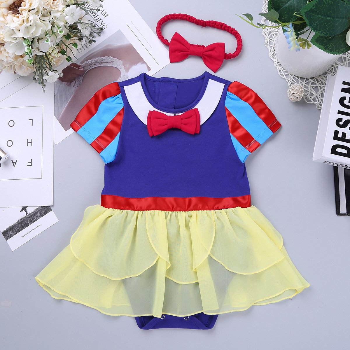 Tiaobug Bebe Fille Deguisement Princesse Blanche Neige Robe Alice Robe Soiree Cosplay Costume Carnaval Robe Anniversaire 12 Mois 5 Ans Bebes Vetements Centroarco Com