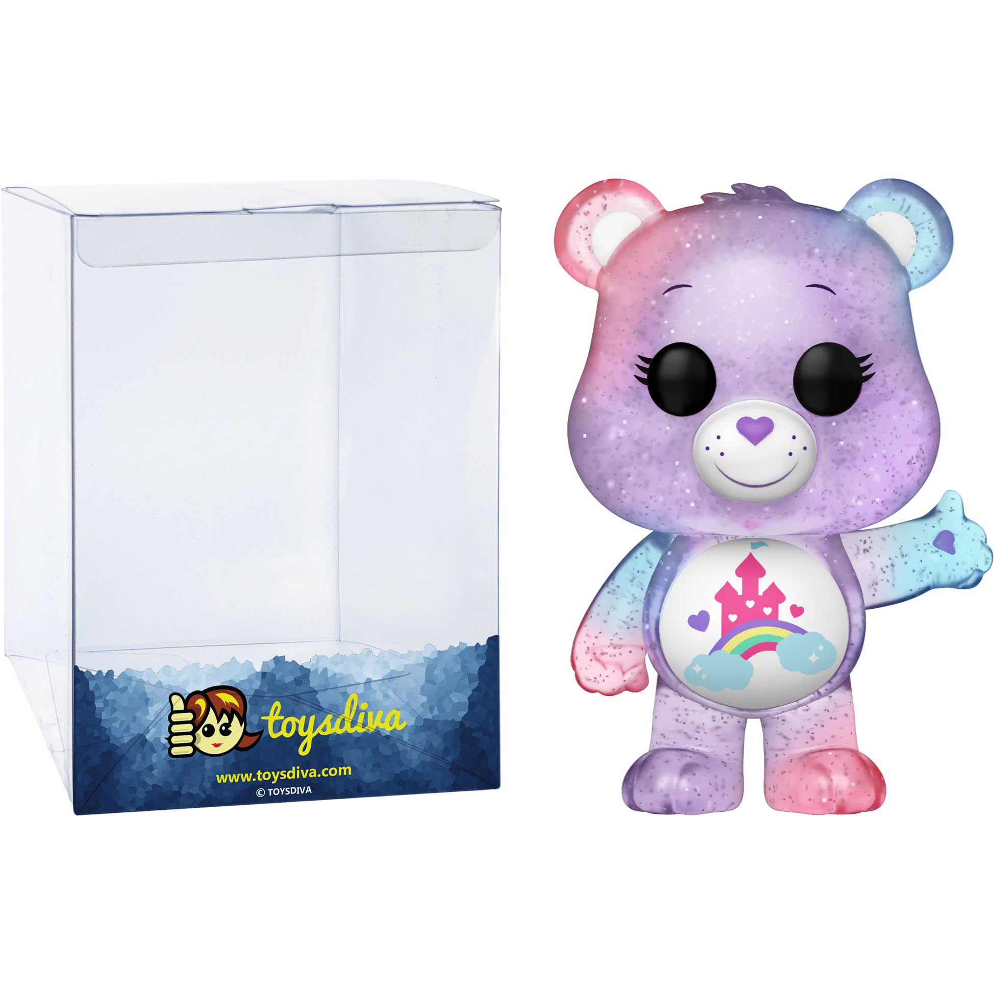 Care-a-lot-Bear (Chase): P o p ! Animation Vinyl Figurine Bundle with 1 Compatible 'ToysDiva' Graphic Protector (1205 - 61557 - B / A)