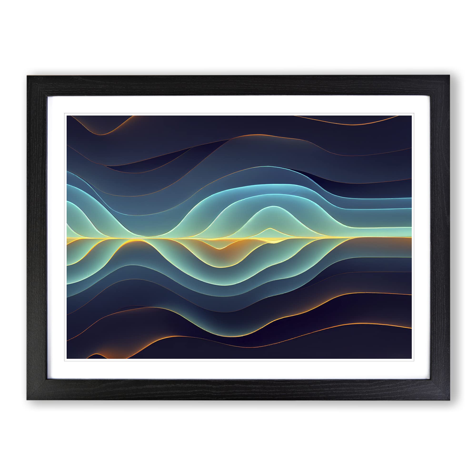 Prizewinning Modern Abstract Art Framed Print | A3 Black Framed Wall Art | Ready to Hang | Abstract Fantasy Picture | Living Room Bedroom Lounge Office