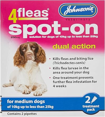 Johnsons 4Fleas Spot-On for Medium Dogs Kills Fleas Model 14D043