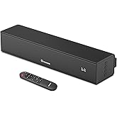 Wohome 2.1 Sound Bar for Smart TV with Built-in Subwoofer, 6 Levels Voice Enhancement, 15 Inches Small TV Soundbar Speakers with Bluetooth 5.3/ARC/Optical/AUX/USB Connection, 3 EQ Modes, Wall Mount