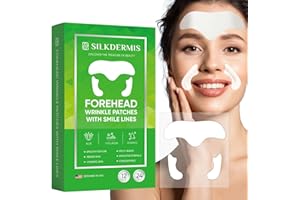 SILKDERMIS Forehead Wrinkle Patches 12Pcs with Smile Line Patches 24Pcs with Aloe, Collagen, Vitamin E, Forehead Wrinkles Treatment and Smile Lines Treatment