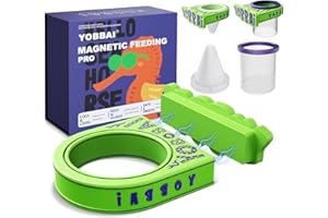 Yobbai Magnetic Fish Feeding Ring – Strong Magnet Feeder for Betta Goldfish Shrimp, Stops Waste, Anti Jump, Works with Floating Pellets Frozen & Live Worms