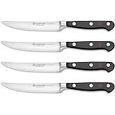 WÜSTHOF Classic 4-Piece Steak Knife Set, Black