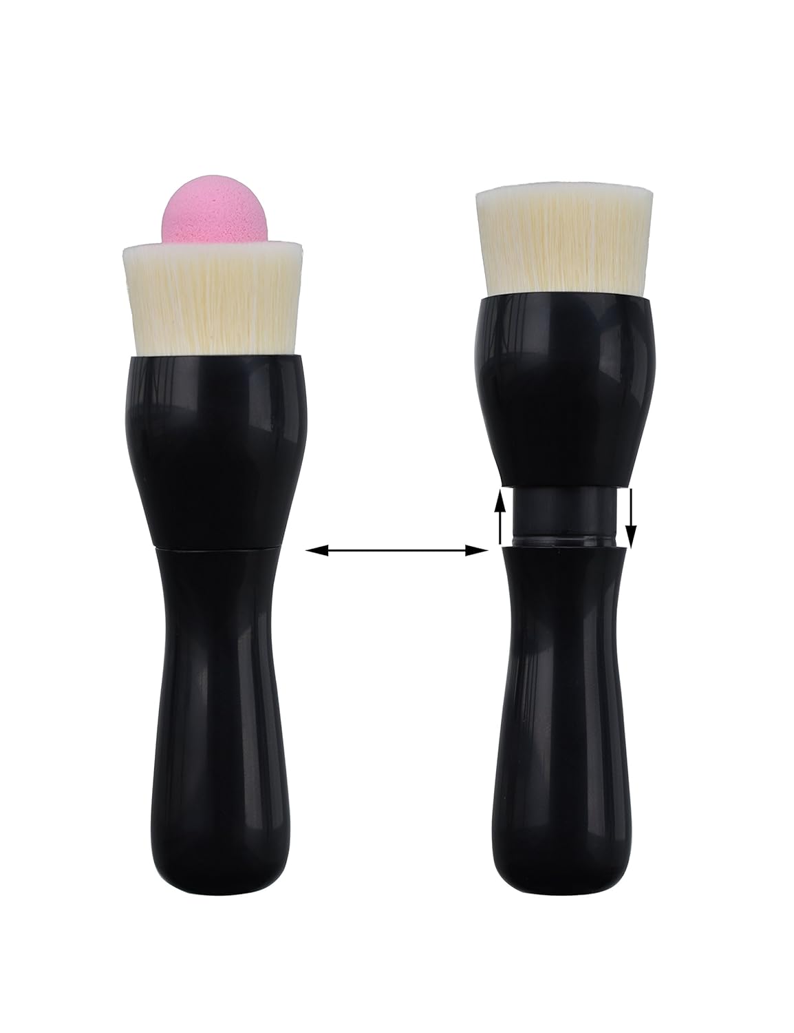 Professional Makeup Brushes Synthetic Fibre Hair Foundation Brush and Powder Puff
