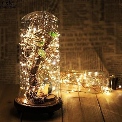Tomtopp 50 LED 5m String Battery Silver Wire Party Fairy Lights Lamp Decor(white)