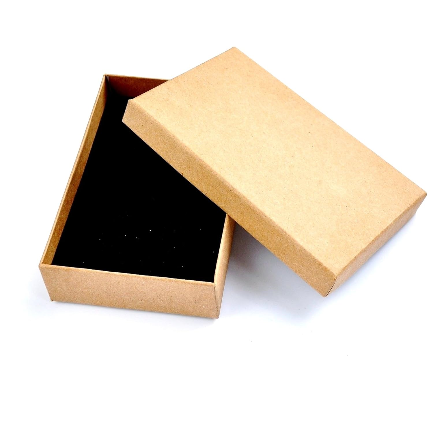 12 x Pack Natural Brown Paper Gift Boxes with Black Inserts Ideal for