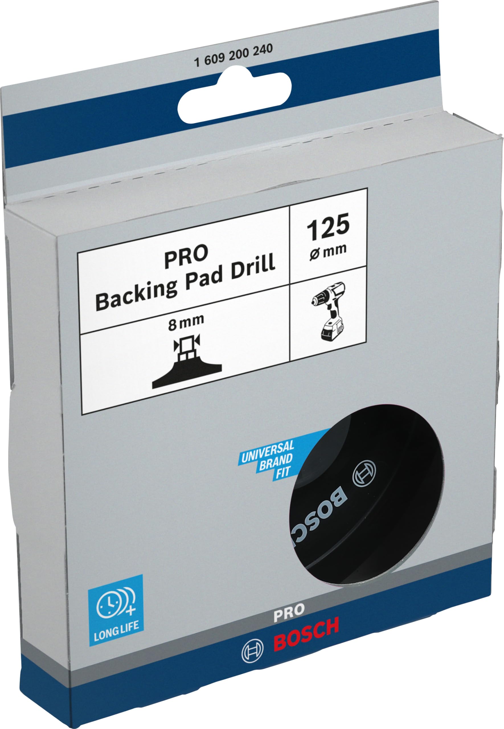 Bosch 1x PRO Backing Pad for Drills (Ø 125 mm, Professional Accessory Rotary Drill/Drivers)