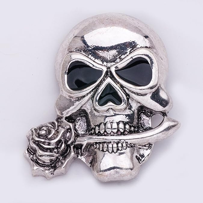 LUOEM Broche de Broche gótico de los Huesos del cráneo Broche de Esqueleto Elegante para el Traje de la Fiesta de Noche