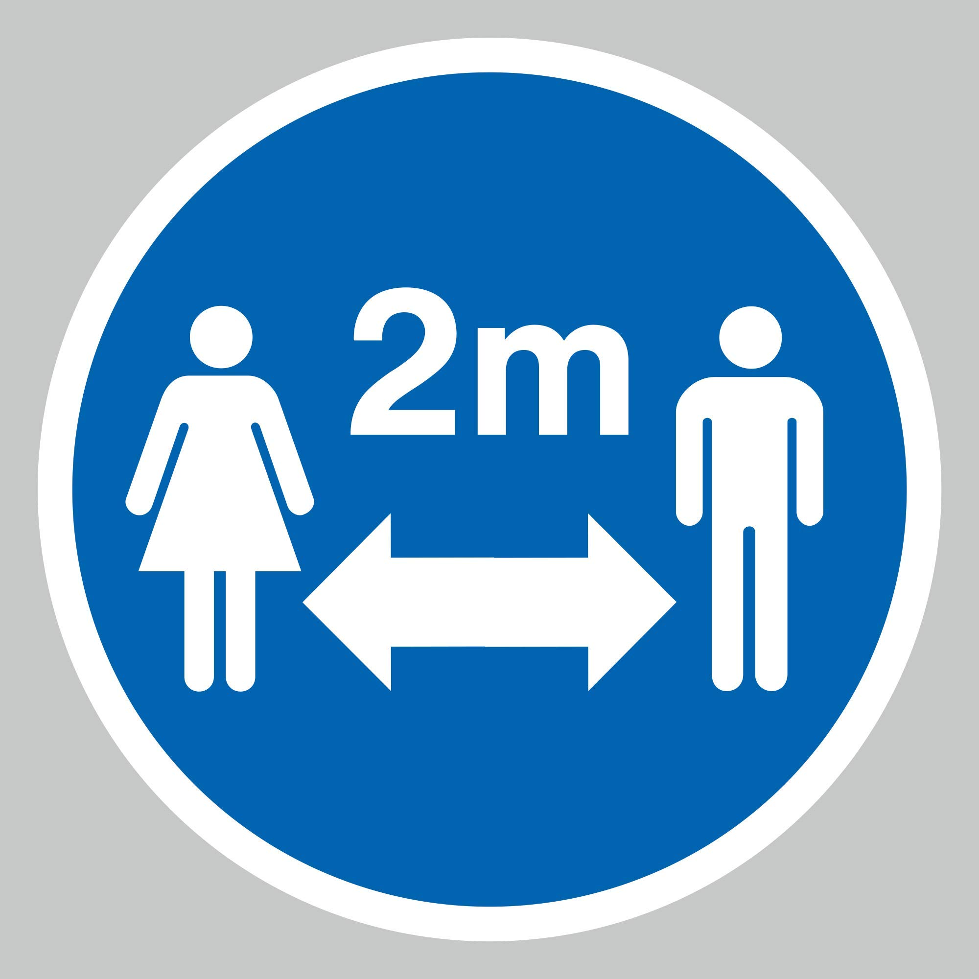 Keep 2m distance symbol floor graphic sign - FLOOR VINYL