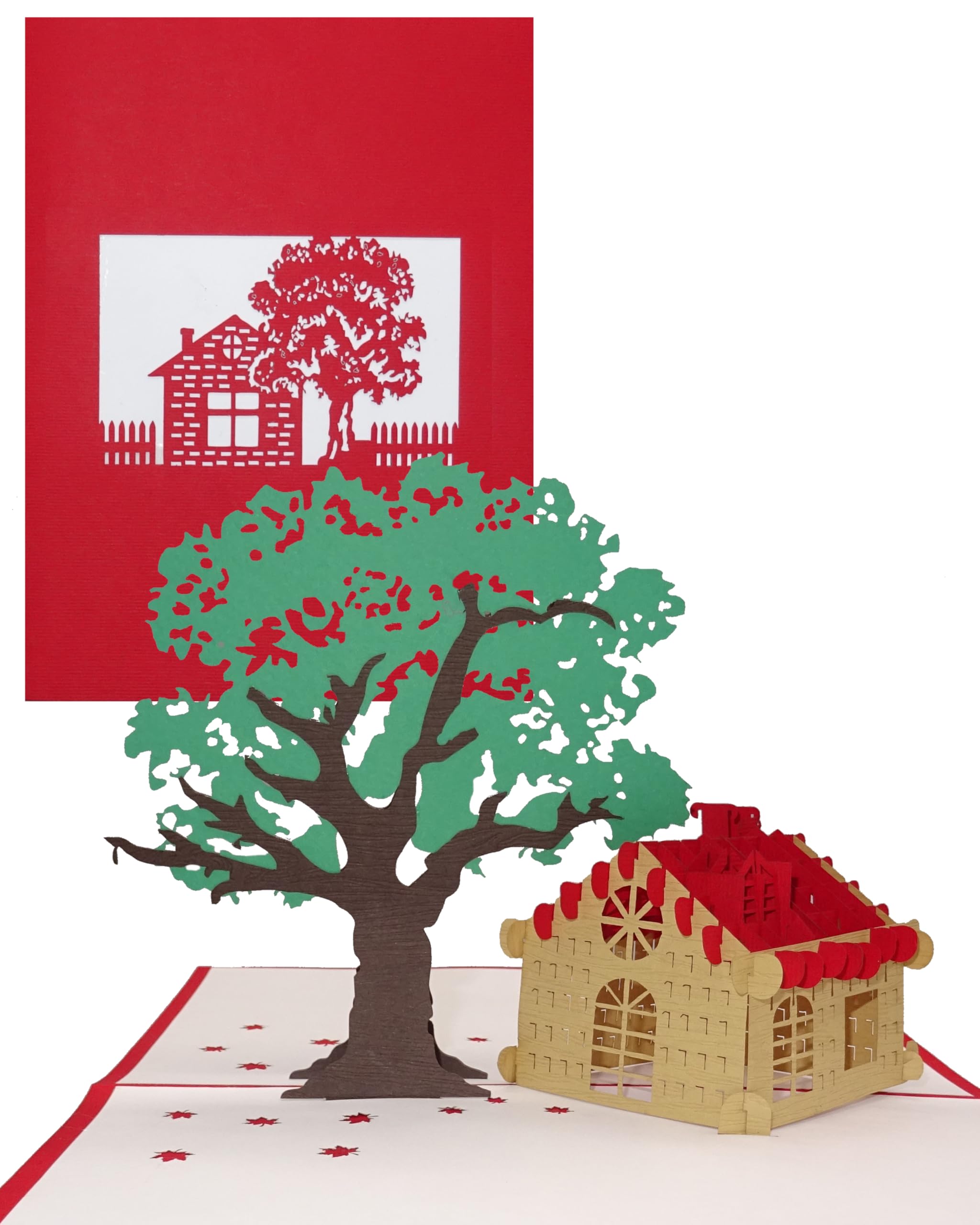 '"House & Natural Travel Holiday Card Voucher Folding Card – Pop Up Greeting Card for removals, Insert Card, Anniversary, Retirement Homes Voucher Cards Invitations