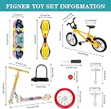 FRIUSATE 18 Pieces Finger Skateboards Bikes Scooter Toy Set Colors 18 pcs view 2