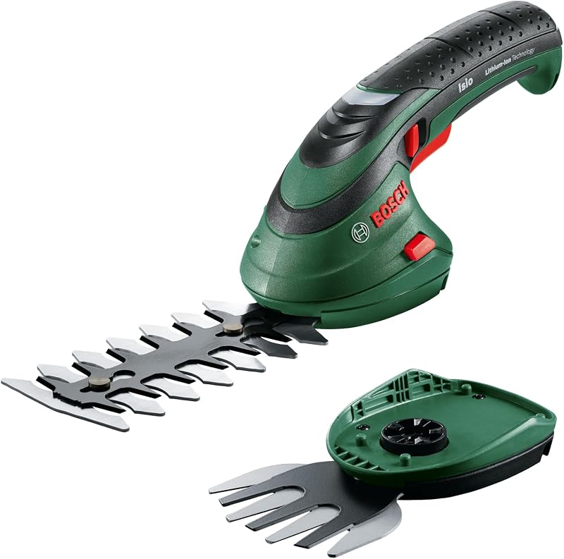 Set forbici per Erba a Batteria Isio (3.6 Volt, Lunghezza Lama 12 cm, Spessore di Taglio 8 mm)