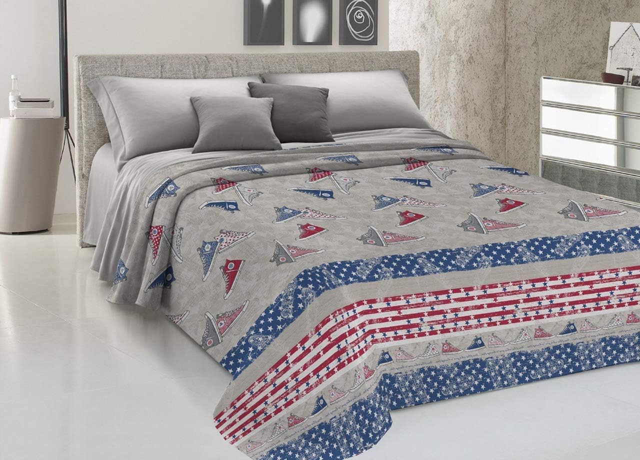 170x280 Azul Homelife Colcha Fina de Verano y Primavera para Cama de 90