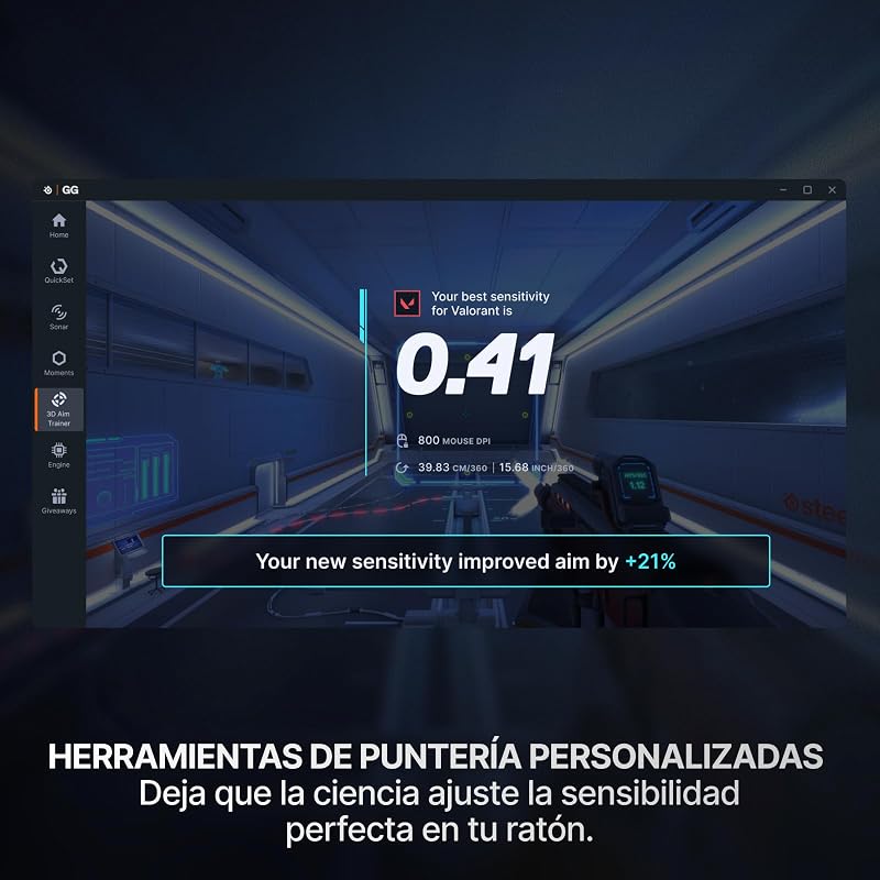 Aerox 3 Wireless Gen 2: Ratón Gaming de 68 g, Tasa de Sondeo: 4K, Sensor Óptico: 26 000 dpi, Batería: 200 h, Clasificación IP54, 80 M de Clics, RGB, Deslizadores 100% PTFE, Shadow