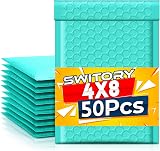Switory Teal Bubble Mailers 4x7in Self-Seal 50ct Padded Envelopes view 1