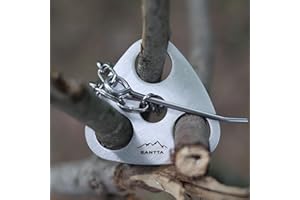 SANTTA Camping Tripod Board - Turn Branches into Campfire Tripod, Portable Outdoor Firepit Cooking Support Plate with Adjusta