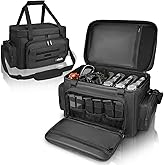 ORKELS Gun Range Bag for 4 Handguns & Ammo - Pistol Shooting Bag with Magazine Slots, Durable Carrying Case for Hunting & Shooting Sports Accessories