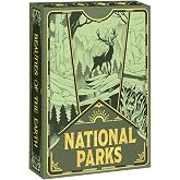 99FOX Nature Reserve National Park Playing Cards, Premium Black Core Paper Poker Deck with Linen Texture, Scenic Landscape Wildlife Art, Gift for Card Game Lovers, Collectors