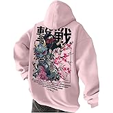 RoseSeek Men's Cartoon Graphic Hoodies Long Sleeve Pullover Sweatshirts Streetwear Fall Tops