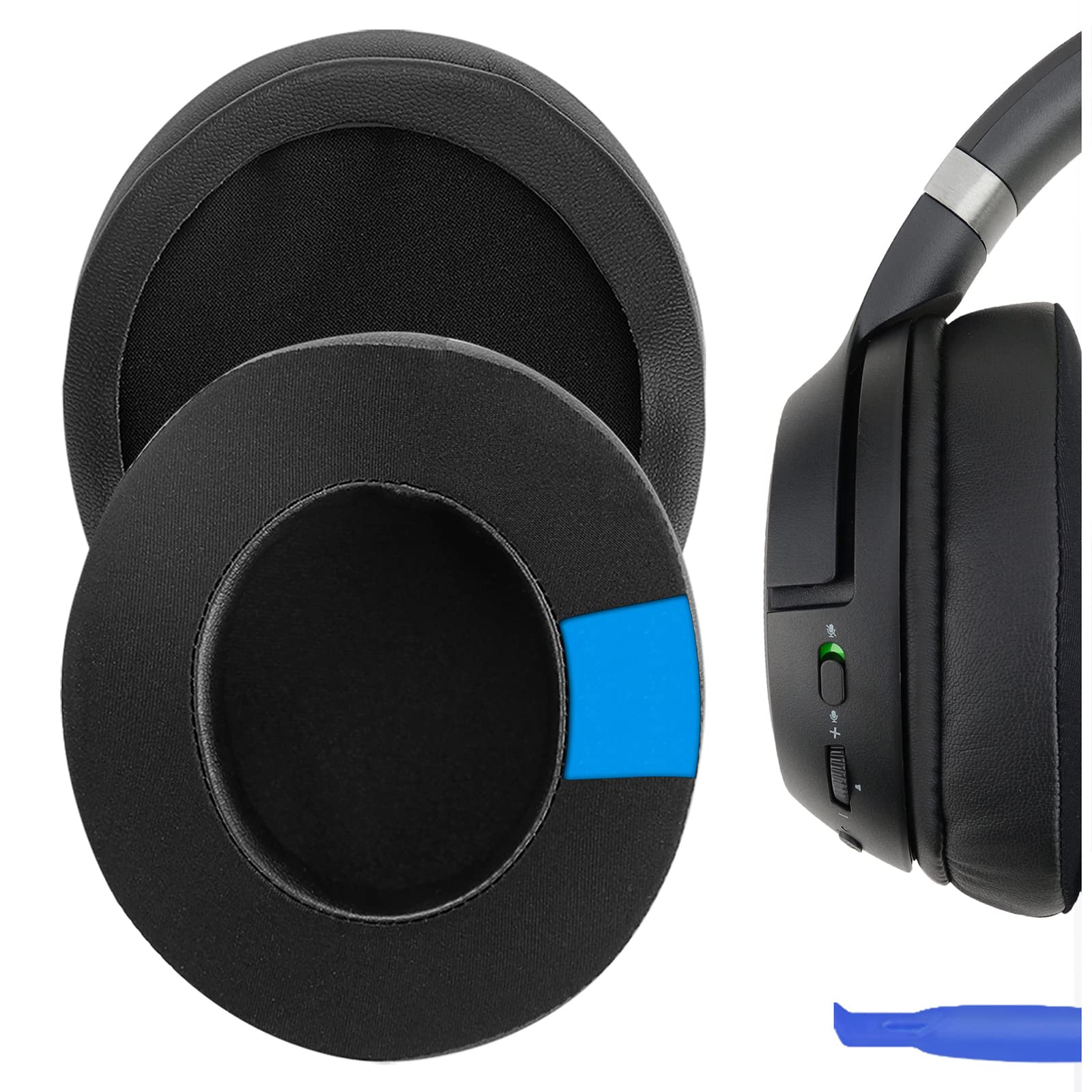 Geekria Sport Cooling Gel Replacement Ear Pads for Razer Kaira Pro, Kaira Pro Halo Infinite Edition, Kaira X, Kaira Headphones Ear Cushions, Repair Parts (Black)