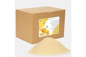 SMINIKER 10LB Beeswax Pellets Beeswax for Candle Making Beeswax Pellets for Skin Beeswax Beads Beeswax Bulk Beeswax for Lotion Making for DIY and Craft Project