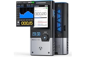 FNIRSI GC-03 Geiger Counter Electromagnetic Detector, 3IN1 Nuclear Radiation Detector EMF Meter, Not Support RF Detection, Handheld Rechargeable Radiation Dosimeter, Beta Gamma X-ray Radiation Monitor