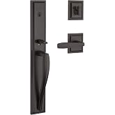 Baldwin Torrey Pines, Front Entry Handleset with Interior Lever, Featuring SmartKey Deadbolt Re-Key Technology and Microban Protection, in Venetian Bronze