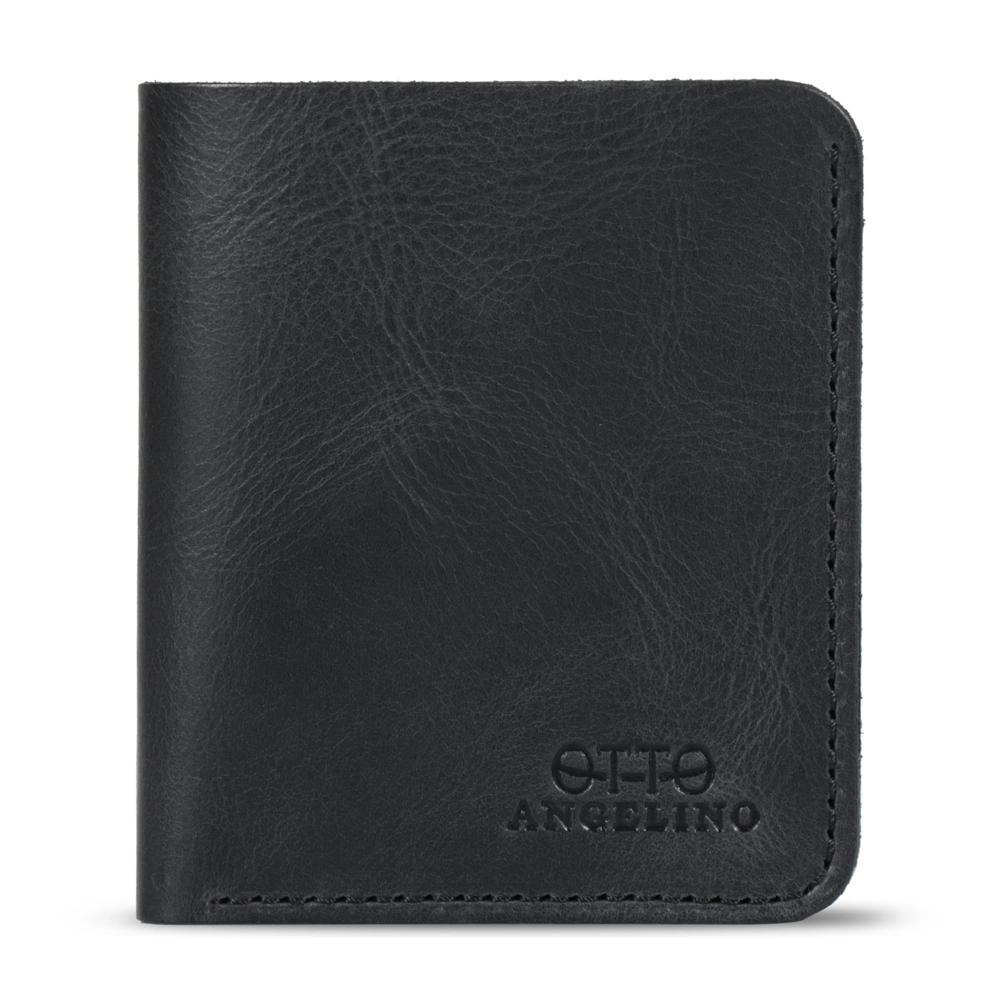 Otto Angelino Genuine Leather Ultra Slim Bifold Card and Cash Wallet - Unisex