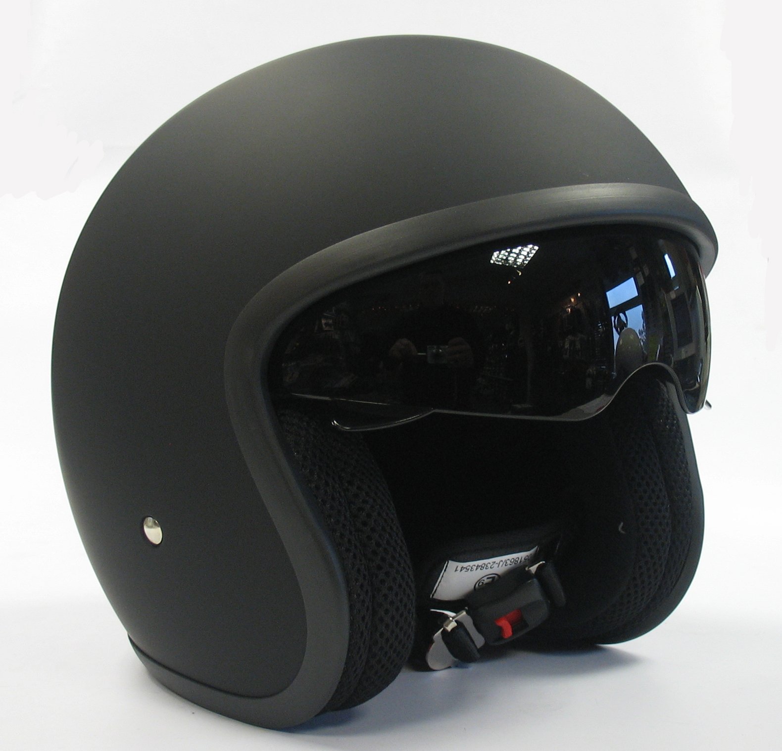 Viper RS-V06 Open Face Drop Down Visor, Motorcycle Crash Helmet Matt Black Small